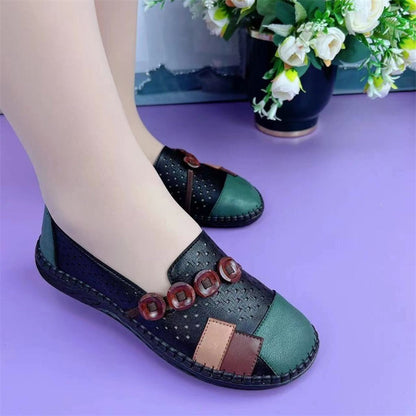 【35-41】2025 Nowe buty codzienne z miękkiej skóry Wygodne buty oddychające Bez sznurowadeł Buty płatne