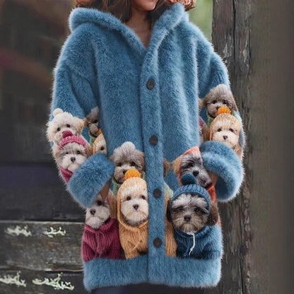 🔥Gorąca sprzedaż🥰【S-5XL】🦄🐾Damska jesienno-zimowa kurtka z kapturem z polaru, podszewka z polaru