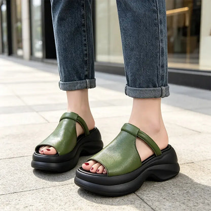 🔥🎉【50% de descuento✨】【Tallas 35-40】👡Nuevas sandalias de plataforma de moda de verano para mujer (tacón de 6 cm)