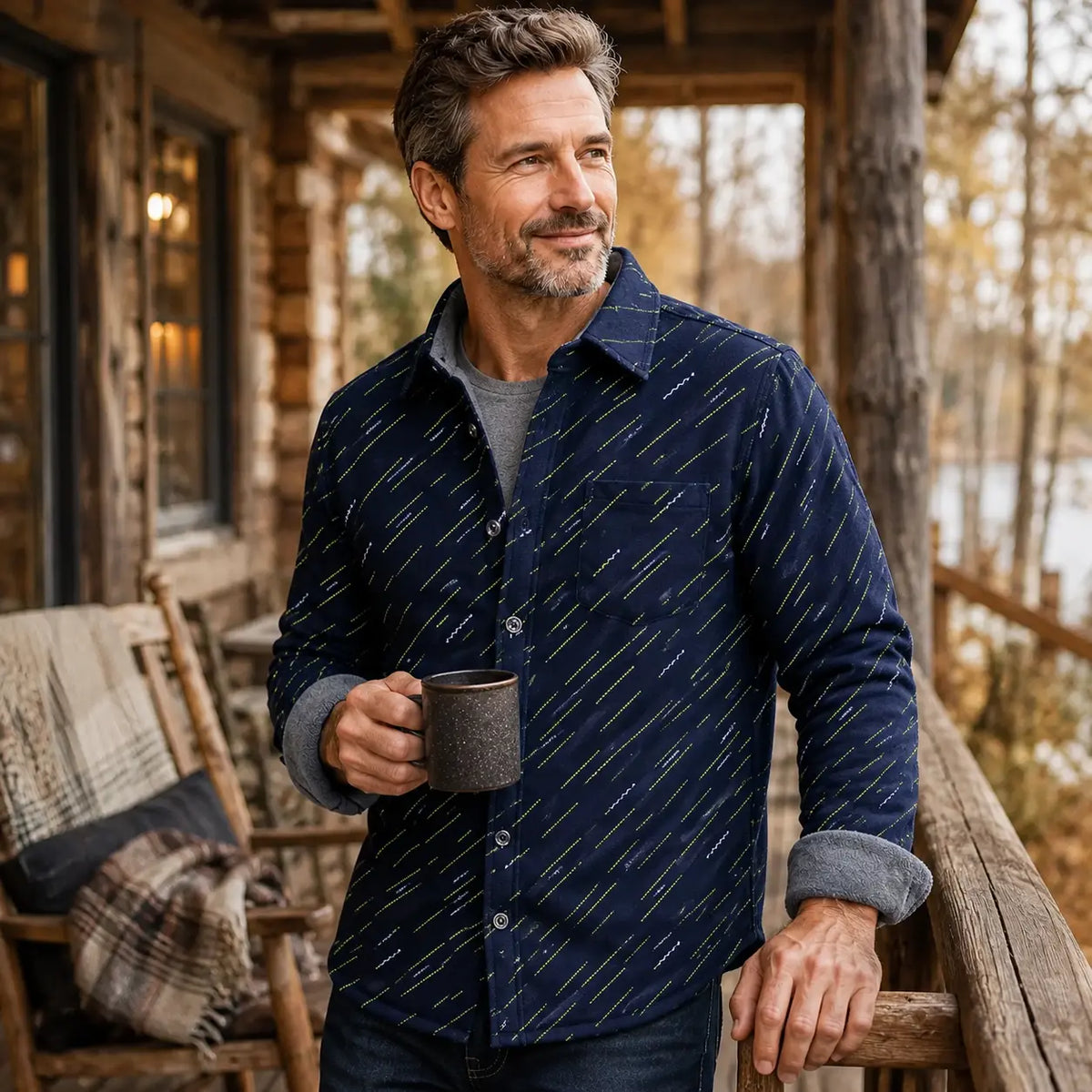 🔥【Zľava 50 %】👔【L-5XL】Teplá košeľa s dlhým rukávom