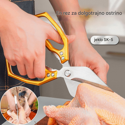 ✂🥩🔥Plačilo ob dostavi🔥 Večnamenske, trpežne in ostre kuhinjske škarje