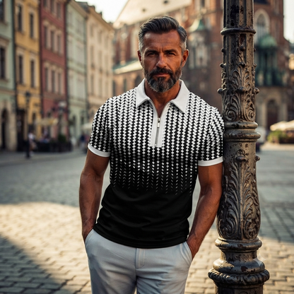 🔥Płatność przy odbiorze🔥🌿【S-3XL】2026 Nowa letnia męska koszulka polo z zamkiem błyskawicznym