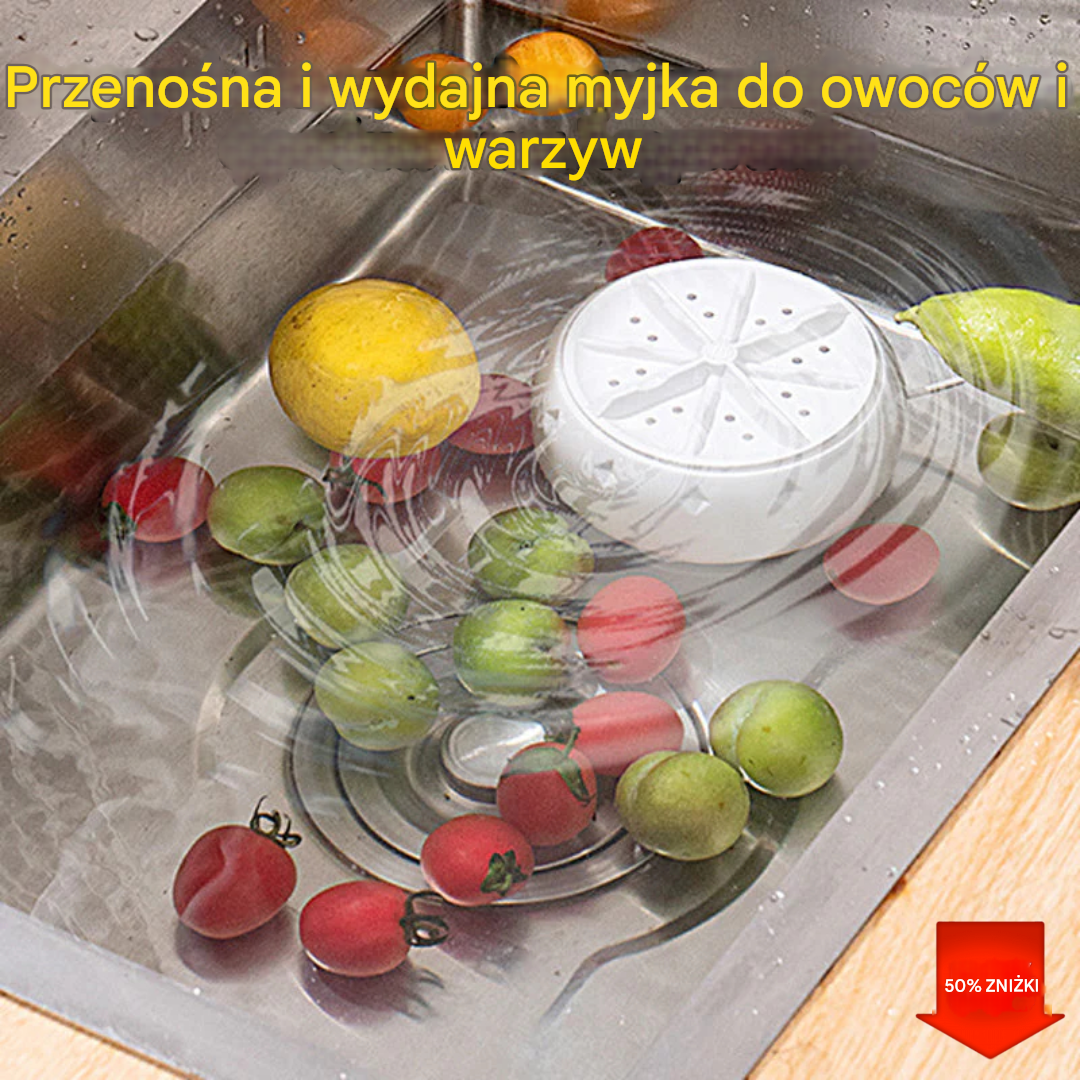 🍉🥬 【Nowość - Trwa Wielka Obniżka】 Przenośna Wydajna Myjka do Owoców i Warzyw
