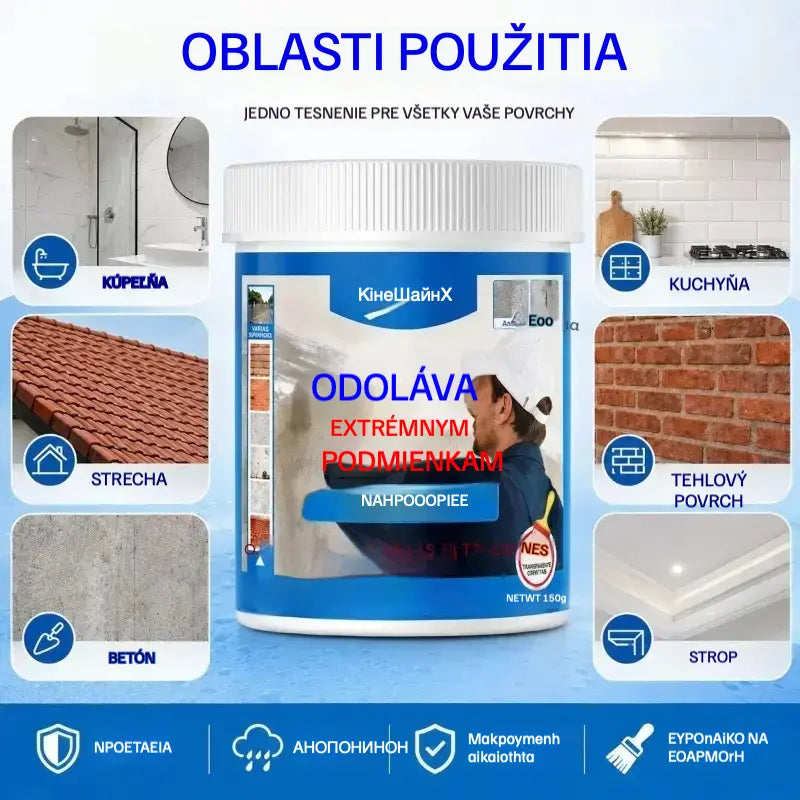 🔥🎉【Špeciálna ponuka✨】Multifunkčný vodeodolný opravný tmel – Zabraňuje prenikaniu vody a prasklinám