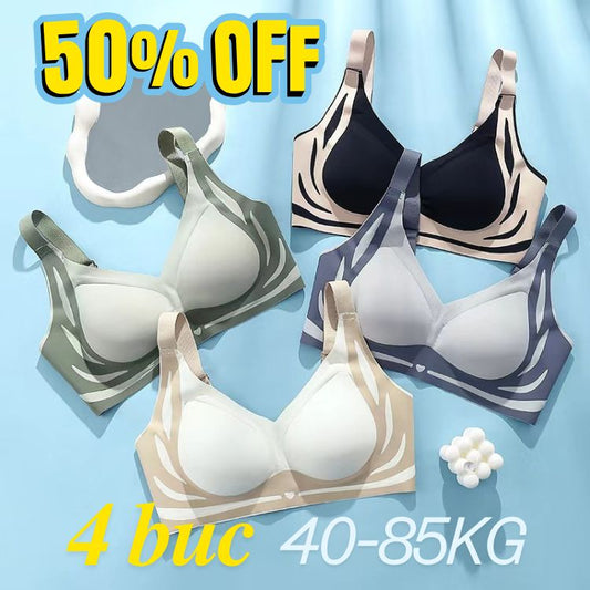 🔥✨【Pachet de 4】2025 sutien fără fir dintr-o singură bucată pentru femei, moale și confortabil ❤️【40-85KG】