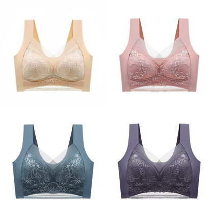 🔥⏳【40-110 KG】Damski wygodny, bezszwowy koronkowy biustonosz