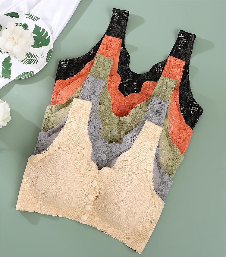 🔥✨【2 sztuki】【40-100 kg】Miękki, wygodny i oddychający biustonosz damski z zapięciem z przodu