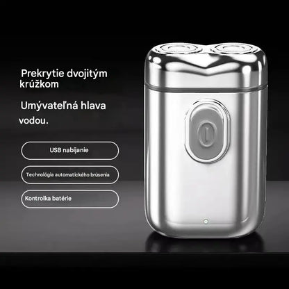 🧡Mini prenosný elektrický holiaci strojček s magnetickou a vodotesnou dvojitou hlavicou
