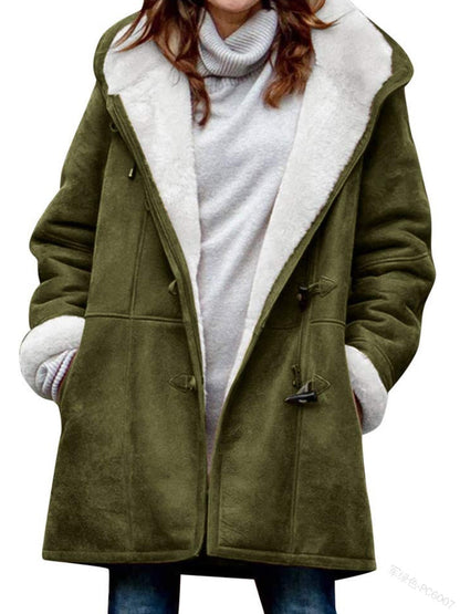 🥼🐏💖【Nowość zimowa 50% zniżki】【 S-5XL】2025 Modna i ciepła damska kurtka z zamszu, z ociepleniem z wełny, kurtka zimowana co dzień