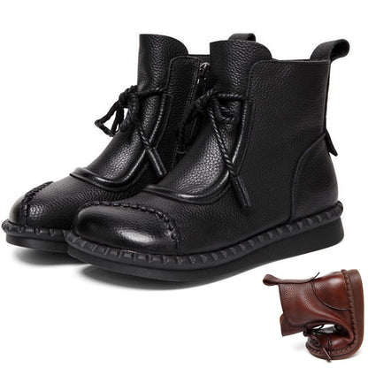 🔥✨【35-40】👢2025 Modne wysokiej jakości zabytkowe damskie botki ze skóry naturalnej