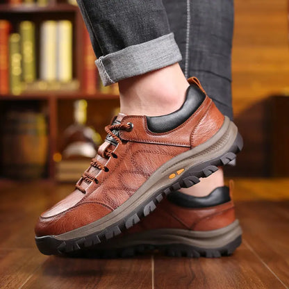 🔥👞 【Zľava 50%✨】Nové pánske kožené topánky na jeseň/zimu, pohodlné a teplé
