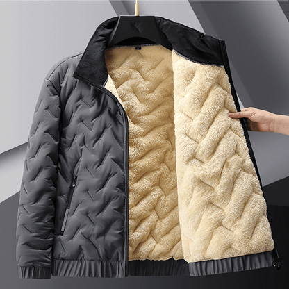 🎉⛄【Нов зимен стил🔥】【M-5XL】Модерно мъжко яке с голям размер от кадифе и удебелена материя