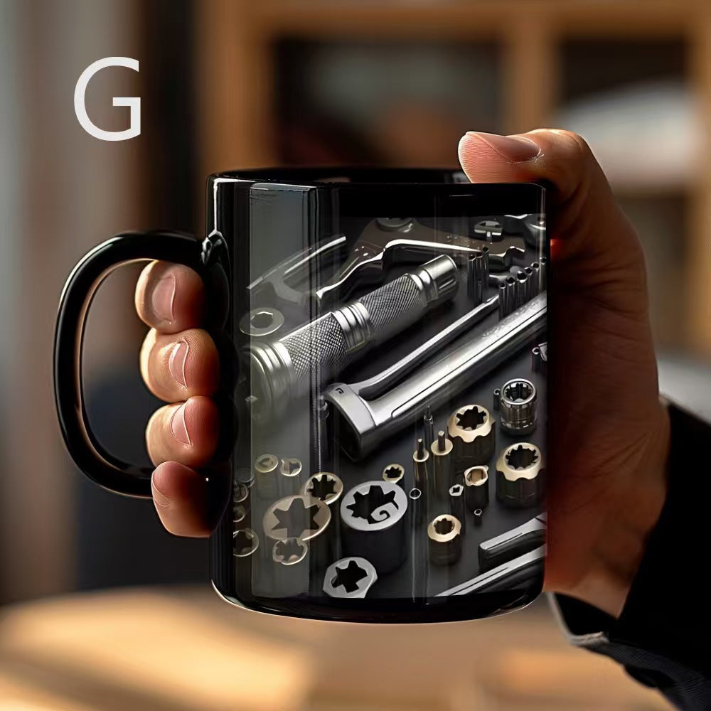 🔥☕【Zadnji dan! 50% popusta】💥Nova keramička šalica s dizajnom alatnog stroja