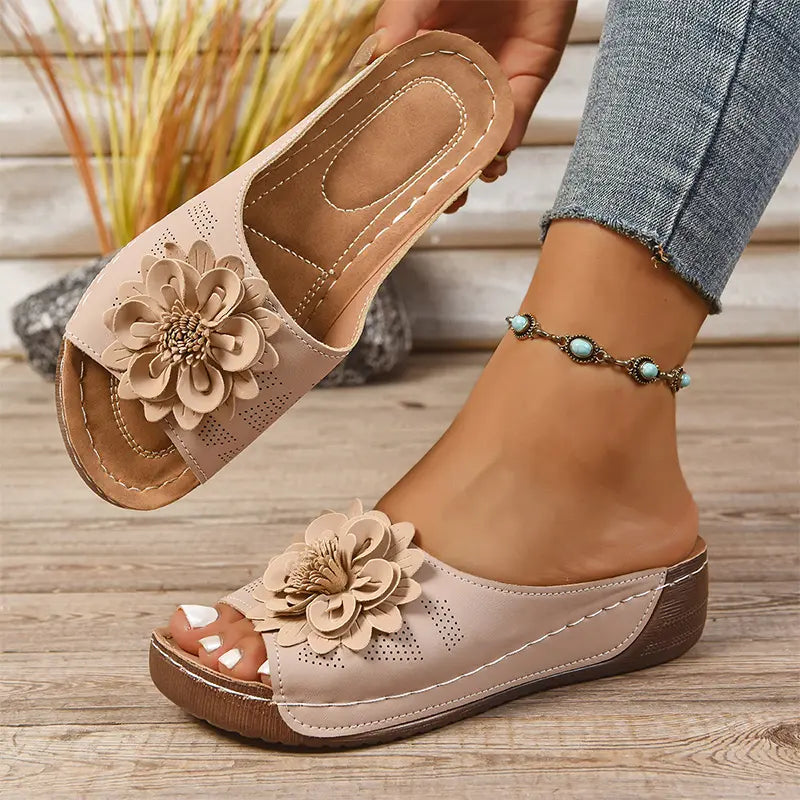 Pantuflas de plataforma con puntera descubierta, Colección Verano 2026: Estilo, comodidad y suela antideslizante (Tallas 36-43)