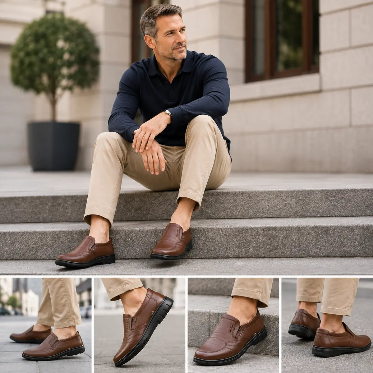 【39-44】Zapatos de vestir para hombre, confeccionados en piel auténtica y con una suela suave y cómoda; ideales para diversas ocasiones.