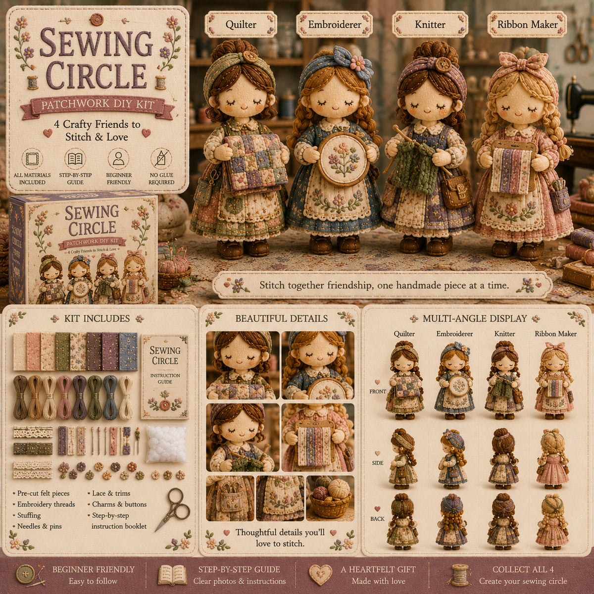 🎁Zadnji dan: Iskoristite popust od 50%! 🧵Minijaturni set patchworka iz serije Miniature World.