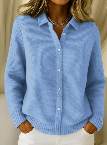 💕【S-5XL】Dámský módní jednobarevný kašmírový pletený cardigan pro podzim a zimu