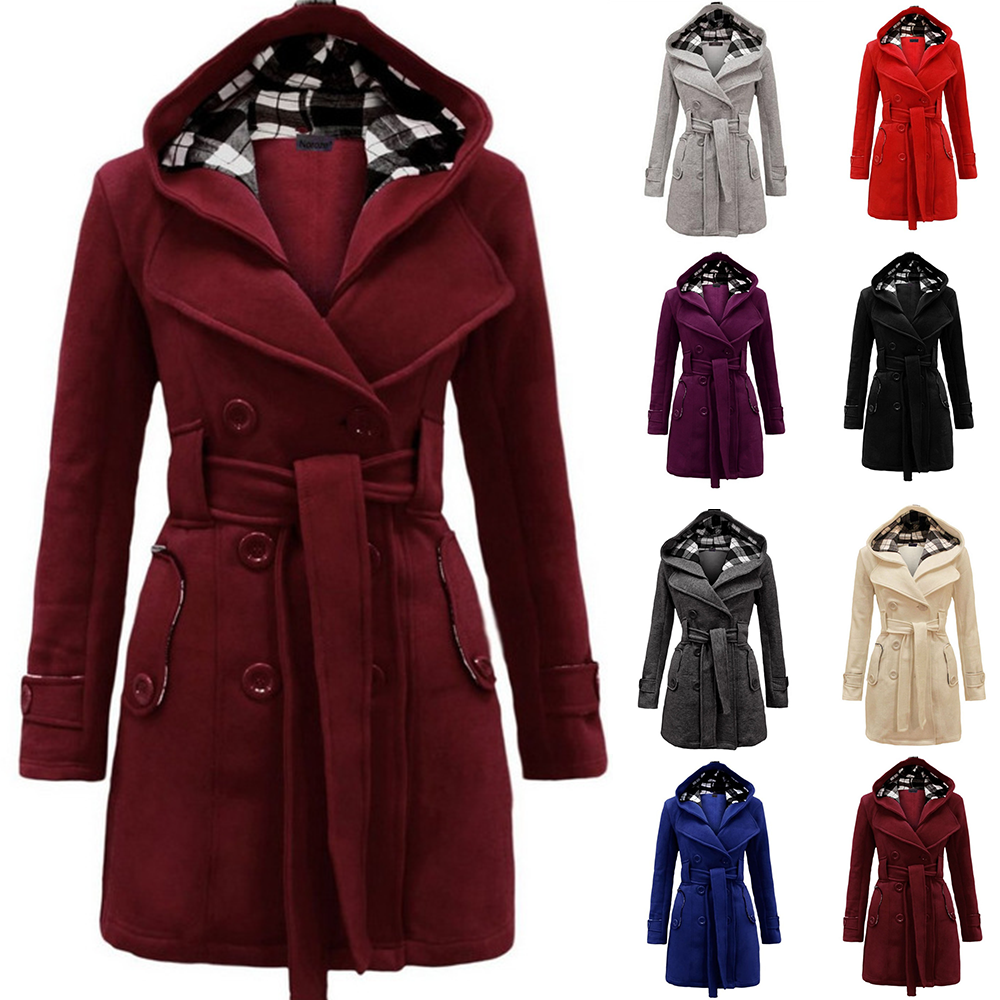 ✨ 🍁【Visoka kakovost】【S-3XL】 Ženska topla jakna s kapuco srednje dolžine