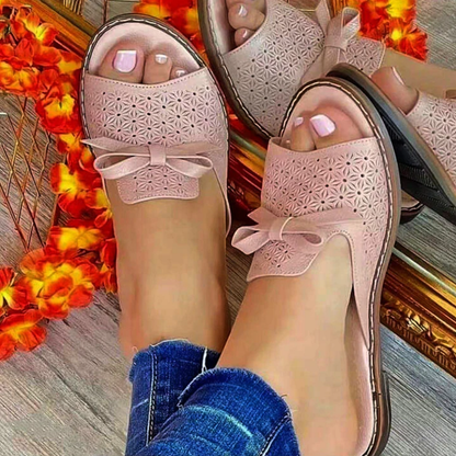 🔥【Wiosna i lato Nowy produkt gorąca wyprzedaż】🔥[35~43] Letnie, wygodne, oddychające sandały z kokardką w nowym stylu👡
