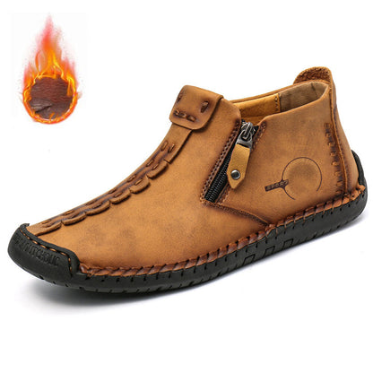🔥🥾【Ograniczona czasowo zniżka 50%✨】【38-48】Nowe zimowe męskie buty Martin z podszewką z futra i zamkiem błyskawicznym