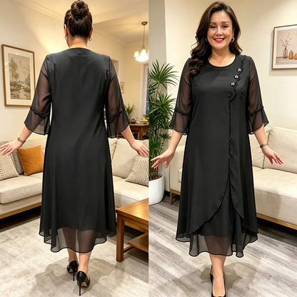 【S-5XL】❤️2026 Nuevos vestidos de gasa de alta calidad