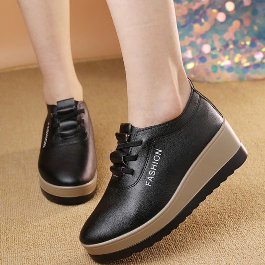 【35-42】🔥Pół ceny, promocja limitowana🔥damskie buty na grubej podeszwie ze skóry naturalnej, nowy modny model 2026 roku