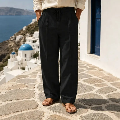 🔥👖【S–3XL】😎 Pánské lněné kalhoty pro volný čas – pohodlné a prodyšné
