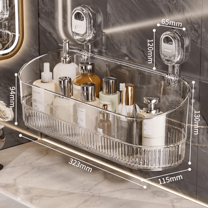 🍽️🧺【50% отстъпка】🔥🔥Стенна стойка с вендуза без пробиване за кухня и баня