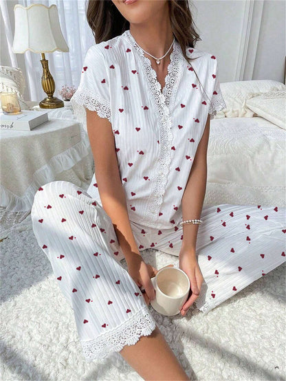 💥【50% off limitado】Pijama mujer 2026, estampado y bordado, suave y cómodo