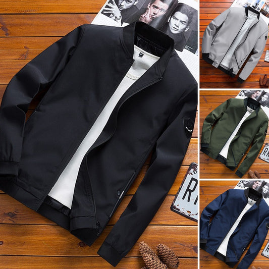 🧥💥【Oferta ograniczona czasowo】💥【M-6XL】 Męska kurtka jesienna w jednolitym kolorze