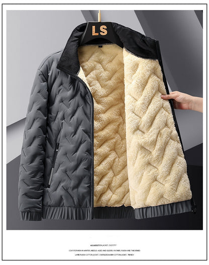 🔥【50% rabatu】🔥【M-5XL】Męska aksamitna kurtka zimowa w dużych rozmiarach, pogrubiona bawełna-3805785