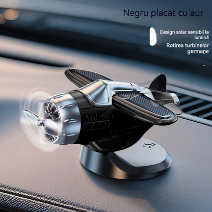 Kup 1, drugi otrzymasz gratis 🚗 Kreatywne, obrotowe ozdoby samochodowe w kształcie samolotu zasilanego energią słoneczną