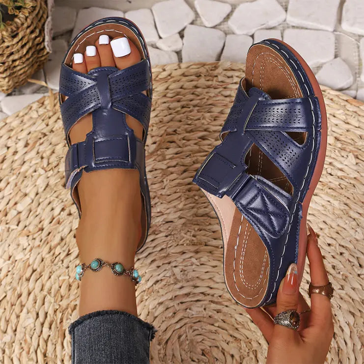 Colección de verano 2026 ✨ Pantuflas de piel auténtica con soporte plantar 👡 ¡Ultra cómodas y ajustables!