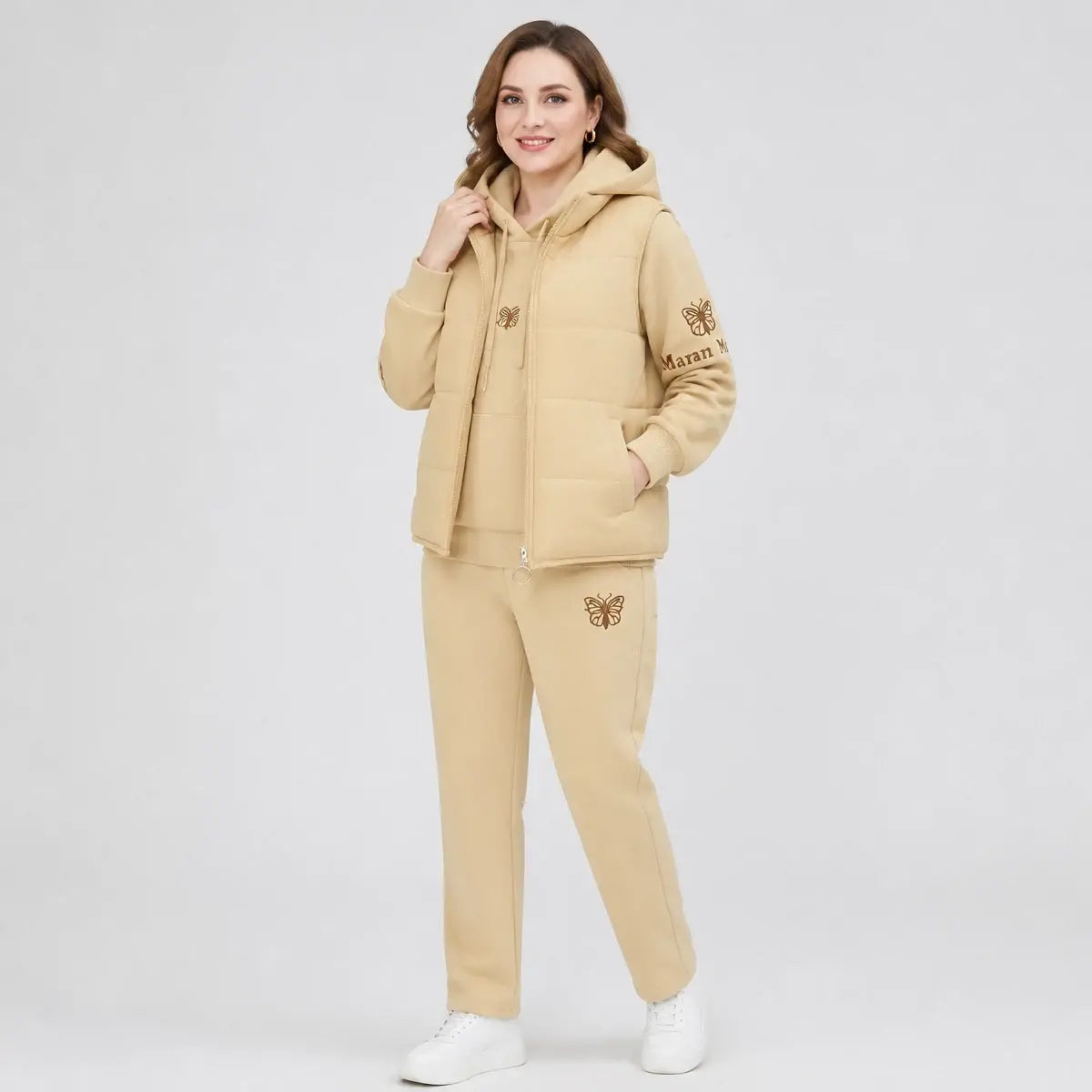 【M-4XL】Nowy trzyczęściowy zestaw casualowy na rok 2026 (kamizelka + góra + spodnie)