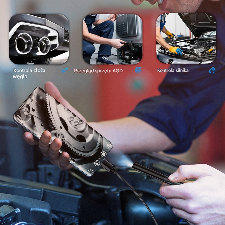 👍📱Nowy 7-milimetrowy endoskop przemysłowy z bezpośrednim podłączeniem kamery typu C do telefonów z systemem Android (endoskop wodoodporny)