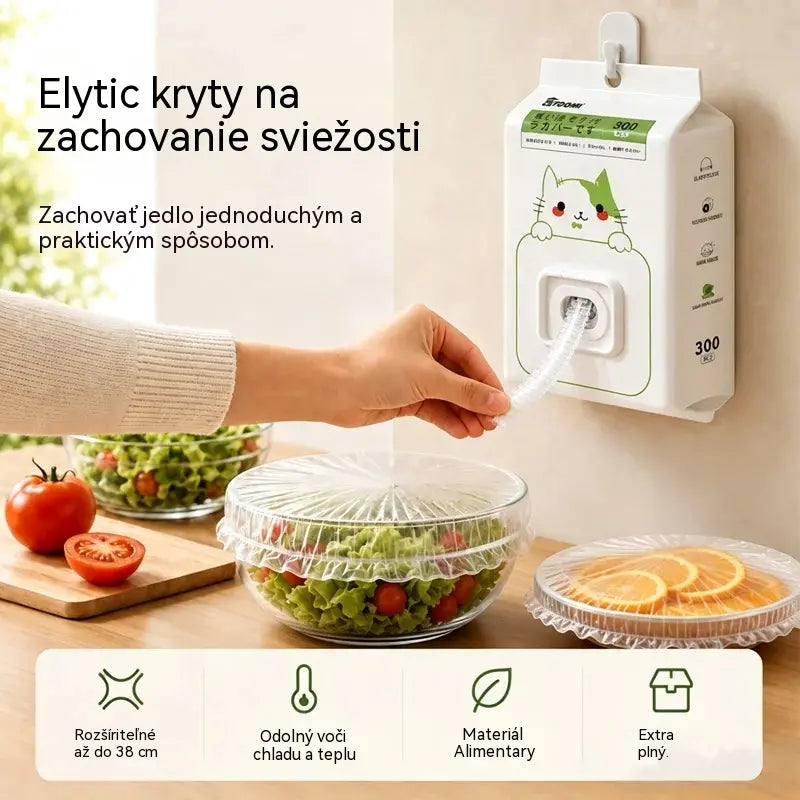 🥗✨ 300 jednorazových pokrievok na jedlo | Elastické kryty na taniere, misky a nádoby