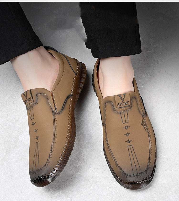 【🔥49% zniżki】🔥✨2025 letnie nowe modne męskie ręcznie robione skórzane buty, oddychające i wygodne