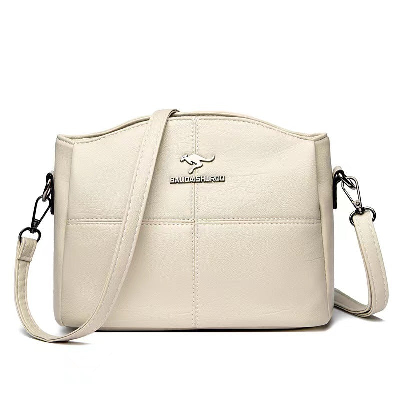 🔥👜👜 Nová kabelka cez rameno z pravej kože, ručne vyrobená v retro štýle, moderná a všestranná.