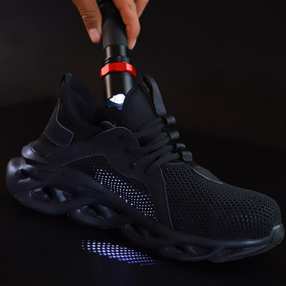 🚵‍♂️🔨【39–48】👨‍🔧 Męskie oddychające buty robocze o wysokiej gęstości, odporne na uderzenia i przebicie, ze stalowym noskiem i izolacją