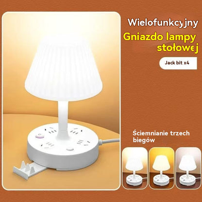 💡✨Wielofunkcyjna lampka biurkowa z wbudowanym przedłużaczem: praktyczna, stylowa i energooszczędna!