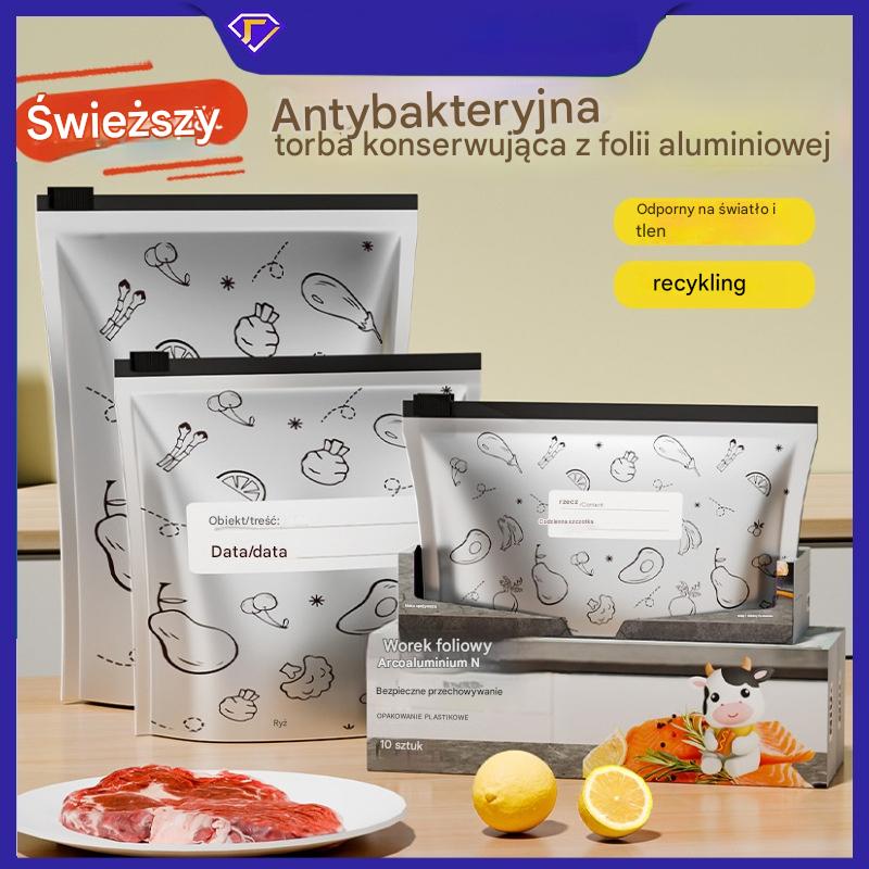 🔥🔥🍕 Antybakteryjna torba z folii aluminiowej, bardzo wygodna w użyciu, pojedynczo pakowana, utrzymuje świeżość
