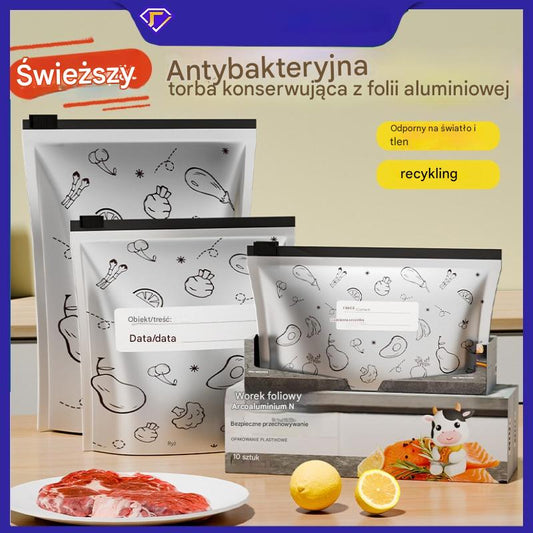 🔥🔥🍕 Antybakteryjna torba z folii aluminiowej, bardzo wygodna w użyciu, pojedynczo pakowana, utrzymuje świeżość