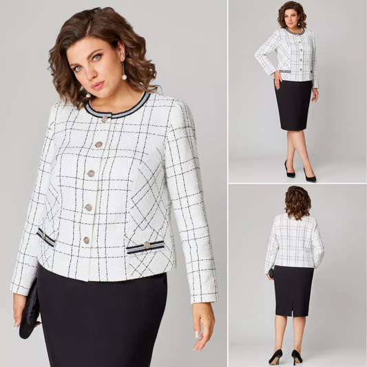 ✨🍁【Jesienna nowość🔥】【S-5XL】Modna i elegancka sukienka w kratę wysokiej jakości