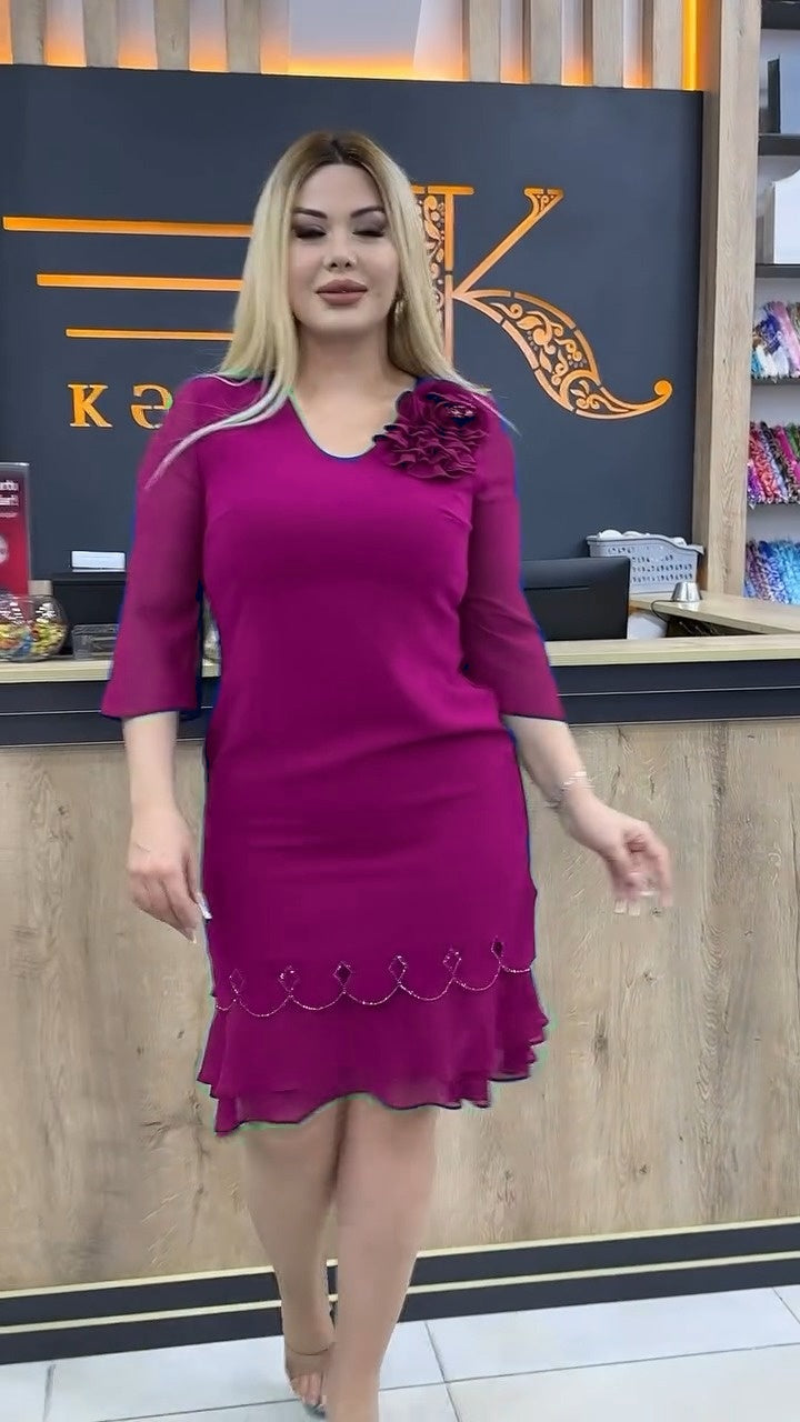 🔥【Gorąca wyprzedaż】✨🎉【S-5XL】2025 Wiosna Nowa Moda Elegancka Smukła Sukienka, Podkreśl Swoją Figurę