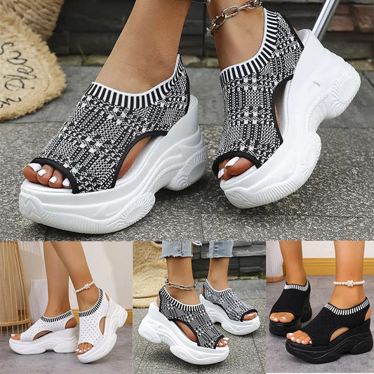 ✨【Novedades con un 50% de descuento por tiempo limitado】👟Sandalias de plataforma supersuaves: corrigen la postura, facilitan el caminar y protegen tus pies. ✅Pago contra entrega disponible
