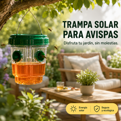 【2 piezas 27 €】🐝☀️ Trampa solar para avispas para patios y jardines 🔋🌿 – Altamente eficiente, recargable, resistente a la intemperie, cubre hasta 500 metros cuadrados.✅️Pago contra entrega