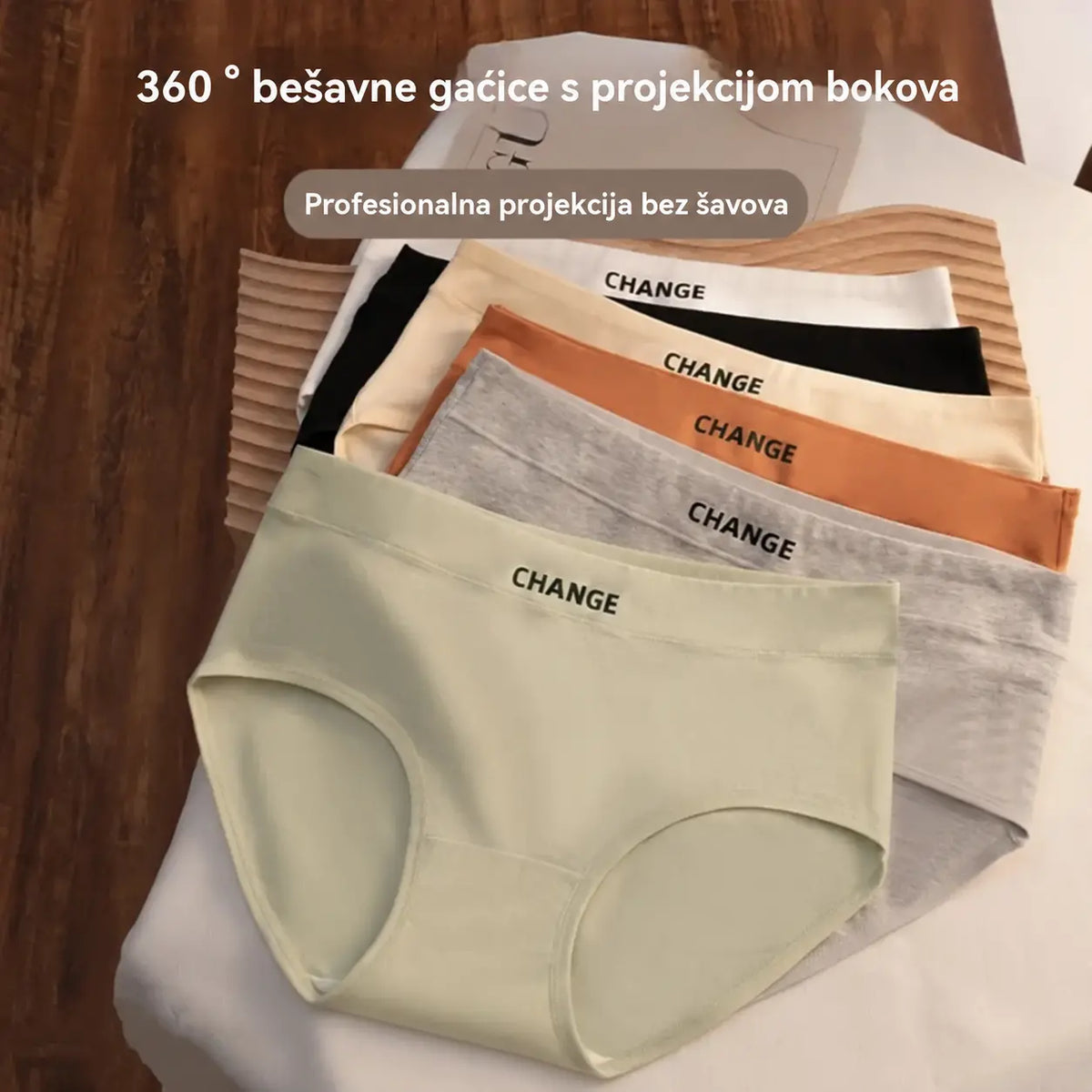🔥✨【Balenie 6 kusov】Dámska spodná bielizeň z čistej bavlny so stredným pásom - mäkká a priedušná