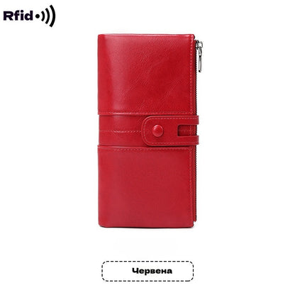 💥Ново поступление — 35% отстъпка💼 Многофункционален портфейл, ръчно изработен от естествена кожа, защита против кражба, двоен цип