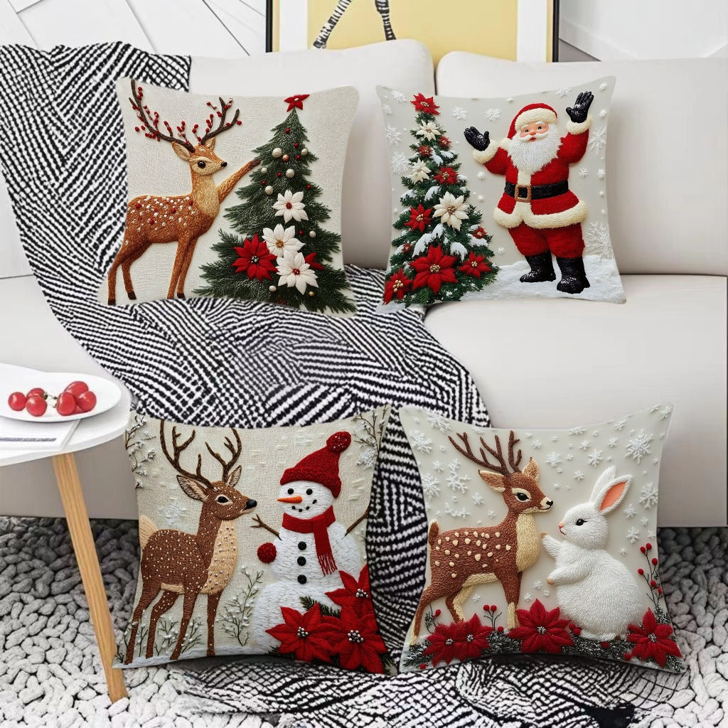 🔥🎅Božična razprodaja 🎄Okrasna prevleka za blazino z božičnim motivom