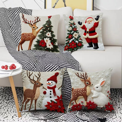🔥🎅Božična razprodaja 🎄Okrasna prevleka za blazino z božičnim motivom